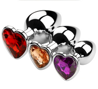 Honey bb Factory Anal Toy Metal Plus Anal Masturbation Simulation Heart Shape Aluminium Alloy Anal Plug Heart Plug
