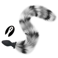 Honey bb Wholesale Wearable Electric Vibrating Butt Plug with Remote Control 10 Speeds Silicone fox Tail Anal Butt