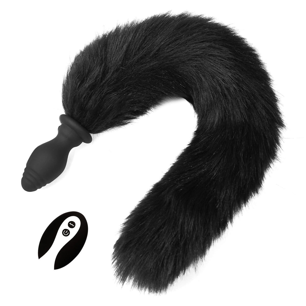 Honey bb Wholesale Wearable Electric Vibrating Butt Plug with Remote Control 10 Speeds Silicone fox Tail Anal Butt