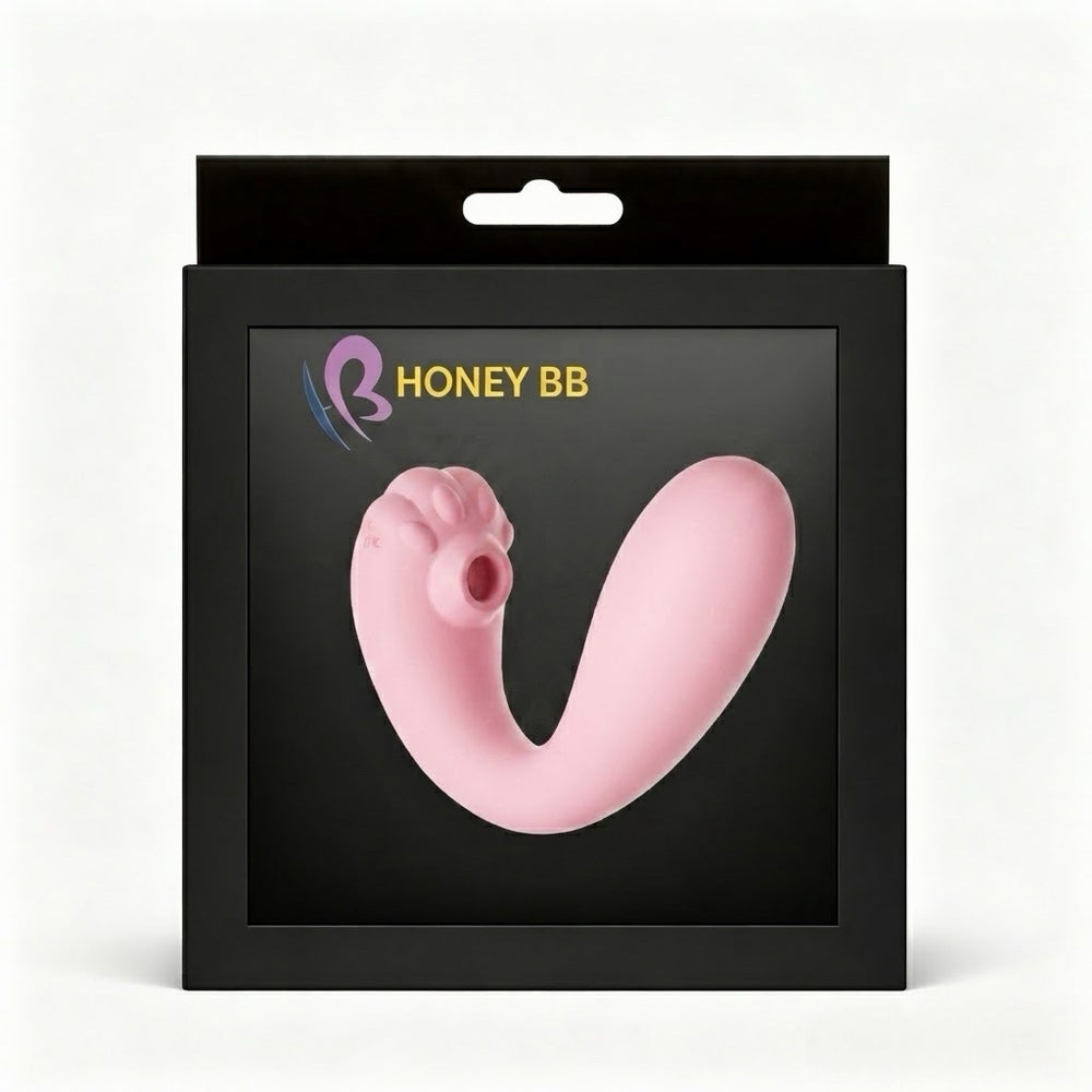 Honey BB Premium Cat-Themed Silicone Vibrator With Dual Stimulation USB Charging