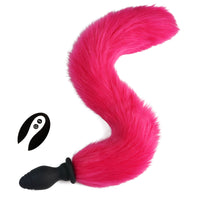 Honey bb Wholesale Wearable Electric Vibrating Butt Plug with Remote Control 10 Speeds Silicone fox Tail Anal Butt