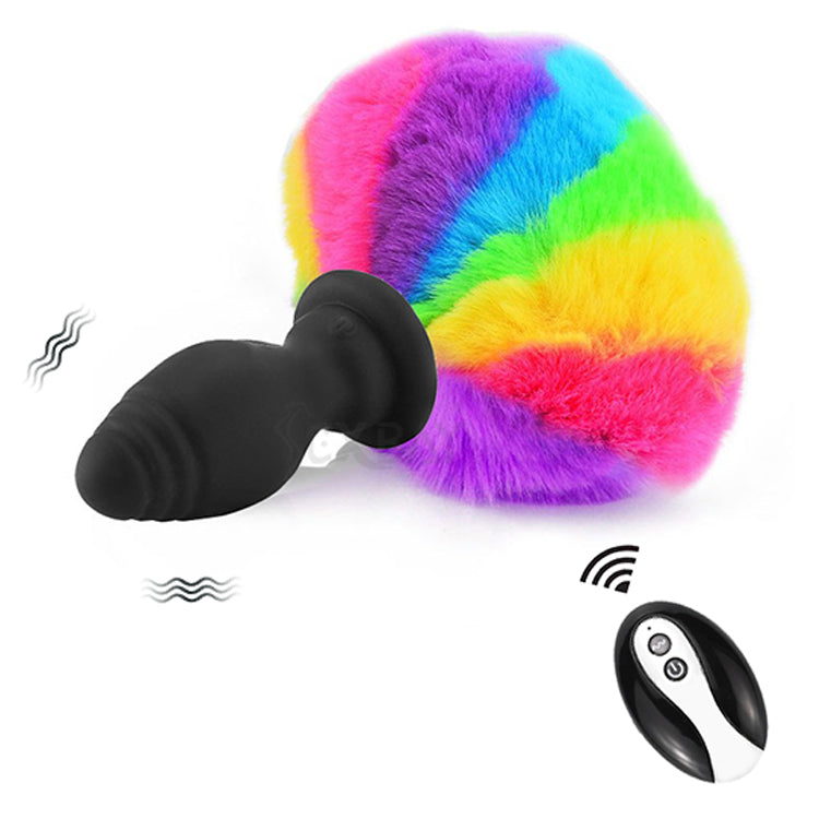 Honey bb Adult Products Can Be Replaced with fox Tail Hair Ball Silicone Vibrating Anal Plug Anal Sphincter Anal Sphincter