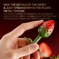 Honey bb Best Seller Strawberry Metal Anal Plug Butt Plug Anal Dilator Female Clitoral Anal Plug Sex Toy