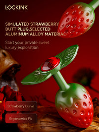 Honey bb Best Seller Strawberry Metal Anal Plug Butt Plug Anal Dilator Female Clitoral Anal Plug Sex Toy