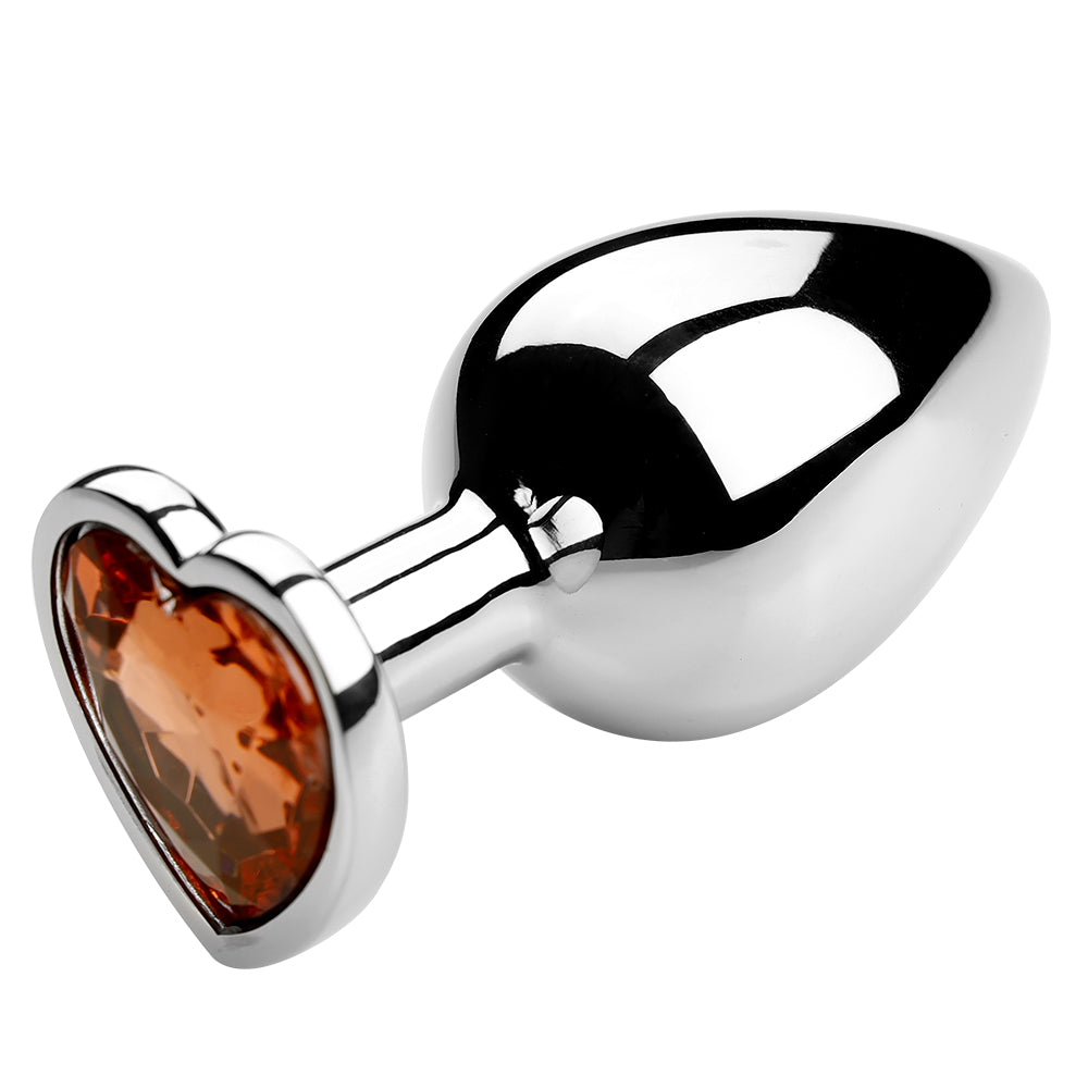Honey bb Factory Anal Toy Metal Plus Anal Masturbation Simulation Heart Shape Aluminium Alloy Anal Plug Heart Plug