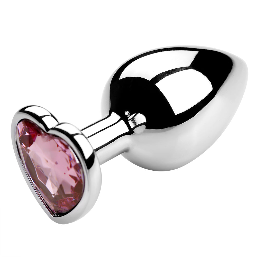 Honey bb Factory Anal Toy Metal Plus Anal Masturbation Simulation Heart Shape Aluminium Alloy Anal Plug Heart Plug