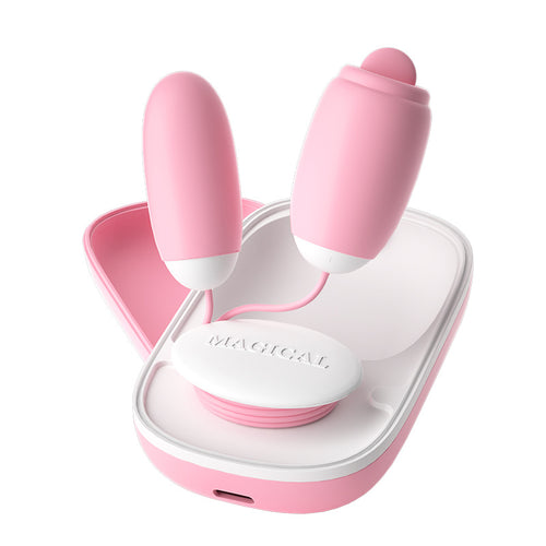 Honey BB 2 in 1 Cute Magic Box Vibrating Egg Female Tongue Licking Clitoris Stimulating Vibrator Sex Toy for Women