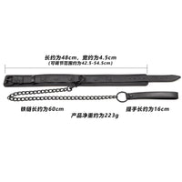Honey bb Bdsm Collar Leather and Iron Chain Link Bdsm Slave Collars Women Bondage Collar Sex Toys for Couples Adults Sex Restraints