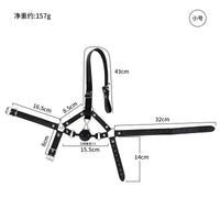 Honey bb BDSM Silicone Ball Harness HeadGear Pu Leather Bondage Mouth Gag