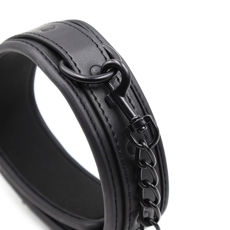 Honey bb Bdsm Collar Leather and Iron Chain Link Bdsm Slave Collars Women Bondage Collar Sex Toys for Couples Adults Sex Restraints