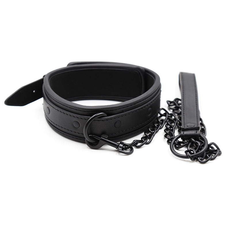 Honey bb Bdsm Collar Leather and Iron Chain Link Bdsm Slave Collars Women Bondage Collar Sex Toys for Couples Adults Sex Restraints