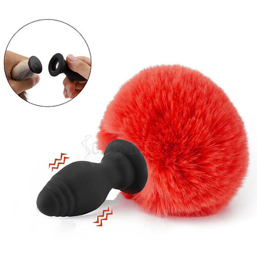 Honey bb Adult Products Can Be Replaced with fox Tail Hair Ball Silicone Vibrating Anal Plug Anal Sphincter Anal Sphincter