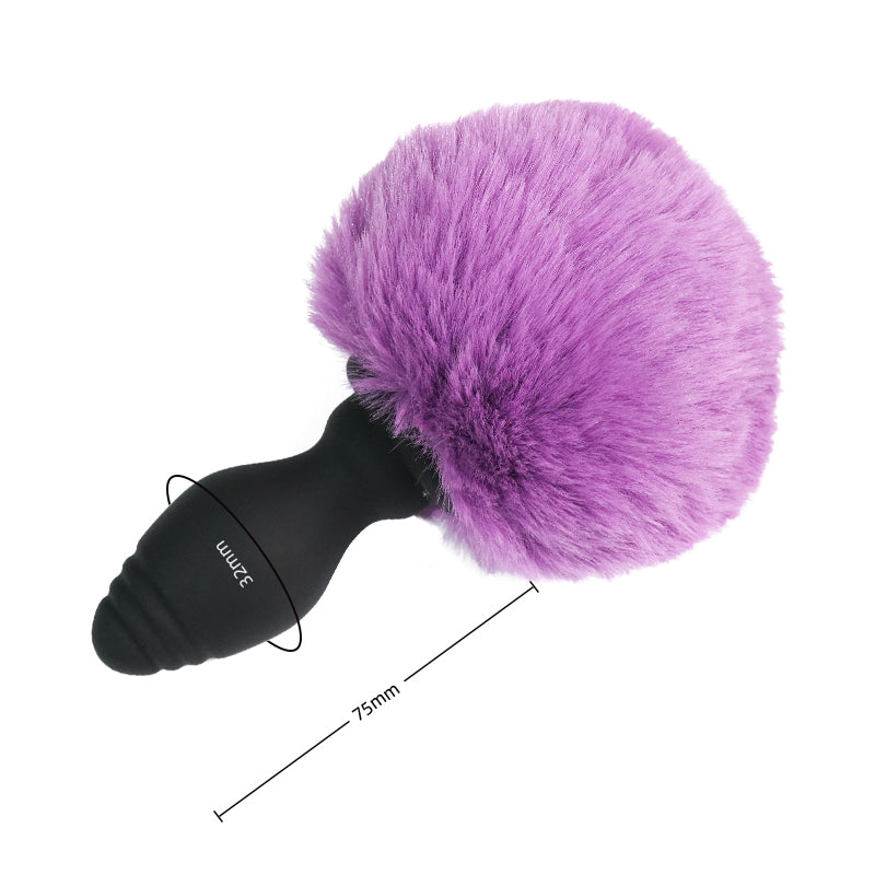 Honey bb 10 Frequency Remote Control Electro Anal Plug Wireless Silicone Furry Bunny Tail Anal Plug Vibrator Sex Toy