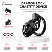 Dragon Chastity Lock & 3 Locking Rings & Key