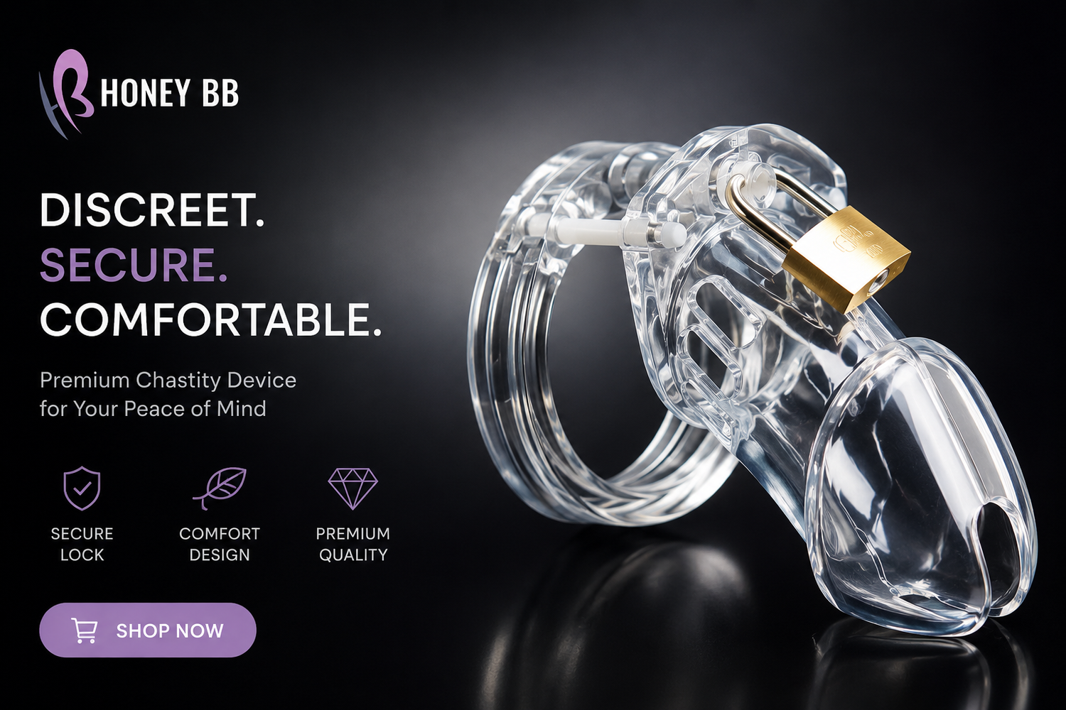 Toy Resin Penis Restraint Chastity Lock Anti-Masturbation Chastity Belt
