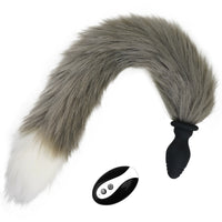 Honey bb Wholesale Wearable Electric Vibrating Butt Plug with Remote Control 10 Speeds Silicone fox Tail Anal Butt