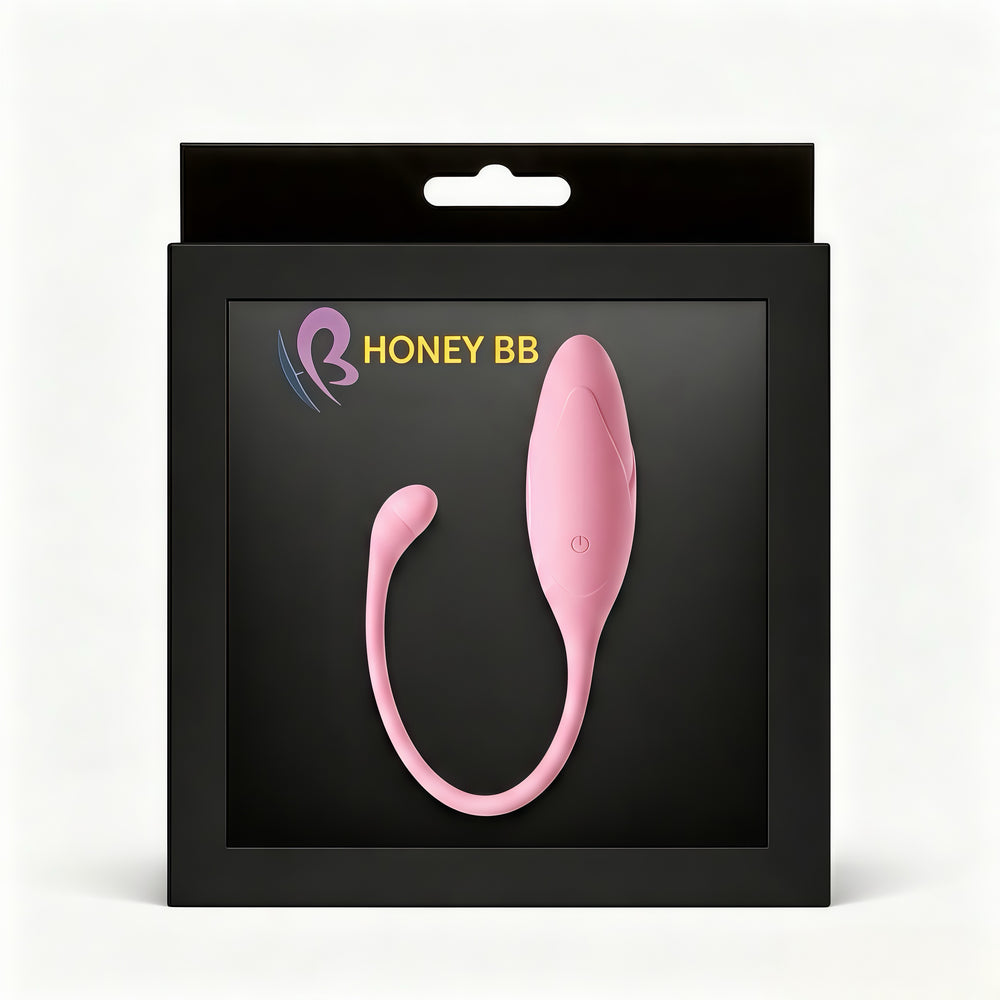 Honey BB Mini App Controlled Vibrating Egg - 9 Modes IPX7 Waterproof Liquid Silicone Bullet Vibrator USB Recharge Discreet Sex Toy