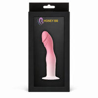 Honey BB Liquid Silicone Dildo Clitoral G-Spot Stimulation Suction Cup Soft Bendable