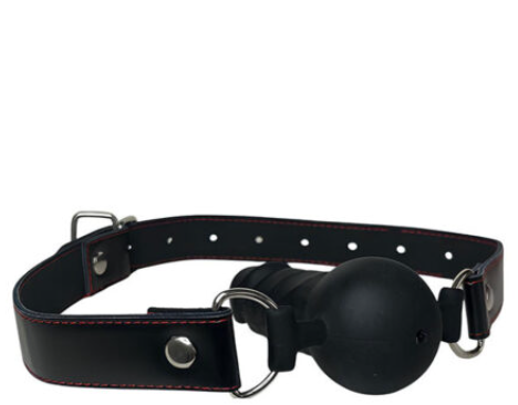 Honey bb Adjustable Silicone Open Mouth Gag with Bondage Set Black Adult Sex Toys
