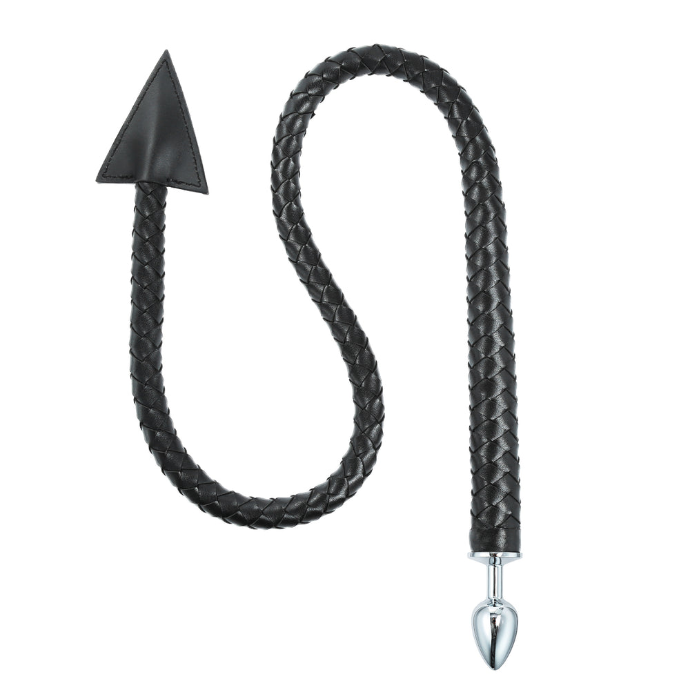 Honey bb Double Ended Triangle Devil Tail Anal Plug Adult Product Anal Whip Black Long Evil Butt Plug
