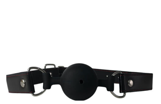 Honey bb Adjustable Silicone Open Mouth Gag with Bondage Set Black Adult Sex Toys