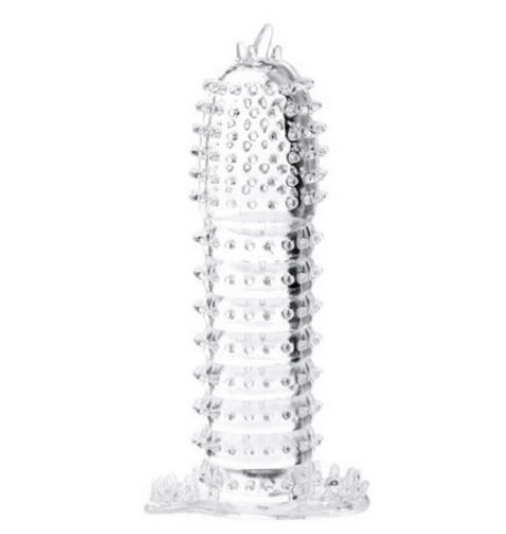 Honey bb Men's Reusable Clitoris Stimulation Realistic Crystal Condom Sex Condom Time Delay Condom