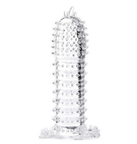 Honey bb Men's Reusable Clitoris Stimulation Realistic Crystal Condom Sex Condom Time Delay Condom