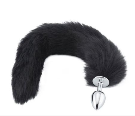 Honey bb Female Fox Tail Stainless Steel Alloy Anal Plug Small Artificial Hair Waterproof Skin-friendly Anal Expansion Device