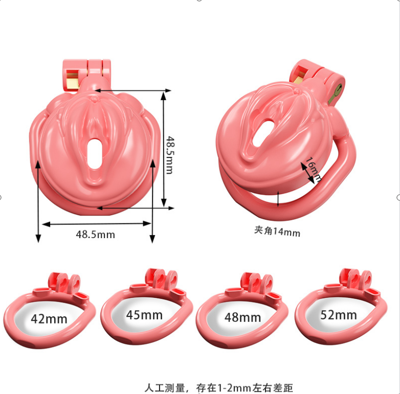 Honey bb Male Resin Chastity Device Flat SISSY Round Hole Metal Chastity Lock Bondage Belt Sex Toys for Men Gay