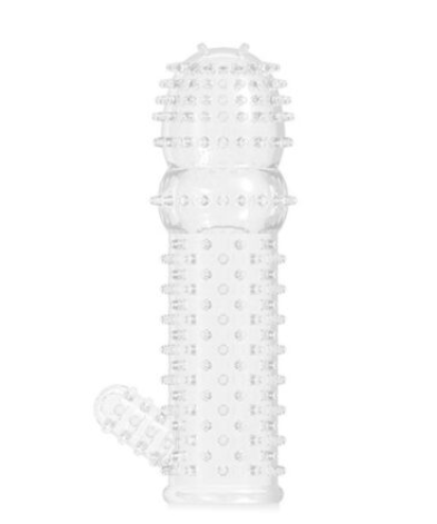 Honey bb Men's Reusable Clitoris Stimulation Realistic Crystal Condom Sex Condom Time Delay Condom