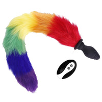 Honey bb Wholesale Wearable Electric Vibrating Butt Plug with Remote Control 10 Speeds Silicone fox Tail Anal Butt