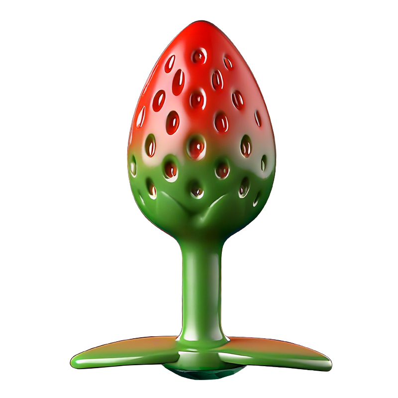Honey bb Best Seller Strawberry Metal Anal Plug Butt Plug Anal Dilator Female Clitoral Anal Plug Sex Toy