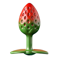 Honey bb Best Seller Strawberry Metal Anal Plug Butt Plug Anal Dilator Female Clitoral Anal Plug Sex Toy