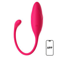 Honey BB Mini App Controlled Vibrating Egg - 9 Modes IPX7 Waterproof Liquid Silicone Bullet Vibrator USB Recharge Discreet Sex Toy