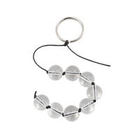 Honey bb OXXO Transparency Crystal Glass BDSM Anal Exercise Dilator Vibrating Anal Beads with Rope Sex Toy Mature Sex Anal Plug
