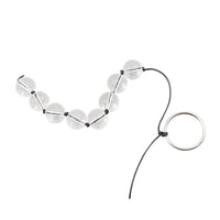 Honey bb OXXO Transparency Crystal Glass BDSM Anal Exercise Dilator Vibrating Anal Beads with Rope Sex Toy Mature Sex Anal Plug