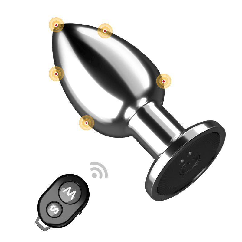 Honey bb Rechargeable 10-Vibration-Mode Anal Vibrator with Remote Control Waterproof Butt Plug Anal Sex Toys