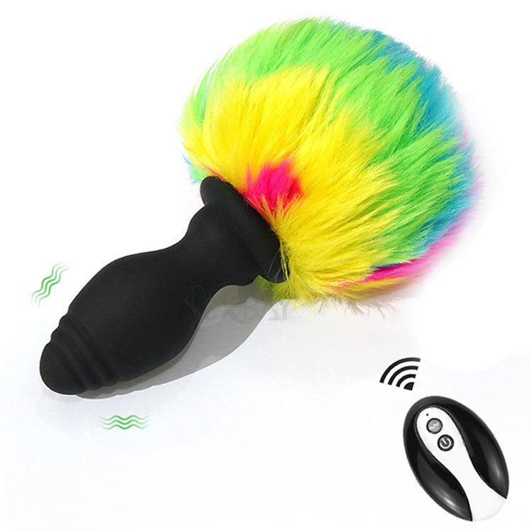 Honey bb Adult Products Can Be Replaced with fox Tail Hair Ball Silicone Vibrating Anal Plug Anal Sphincter Anal Sphincter