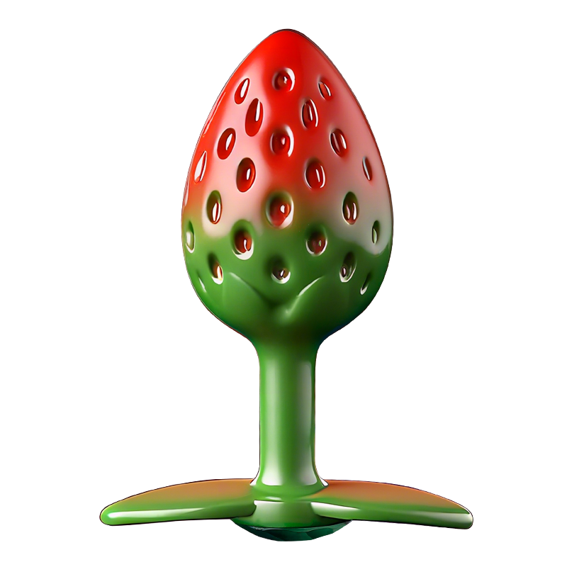 Honey bb Best Seller Strawberry Metal Anal Plug Butt Plug Anal Dilator Female Clitoral Anal Plug Sex Toy