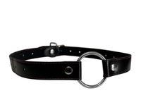 Honey BB Metal Yoke Black Leather Erotic Mouth Rings Oral Bondage Toys Adult