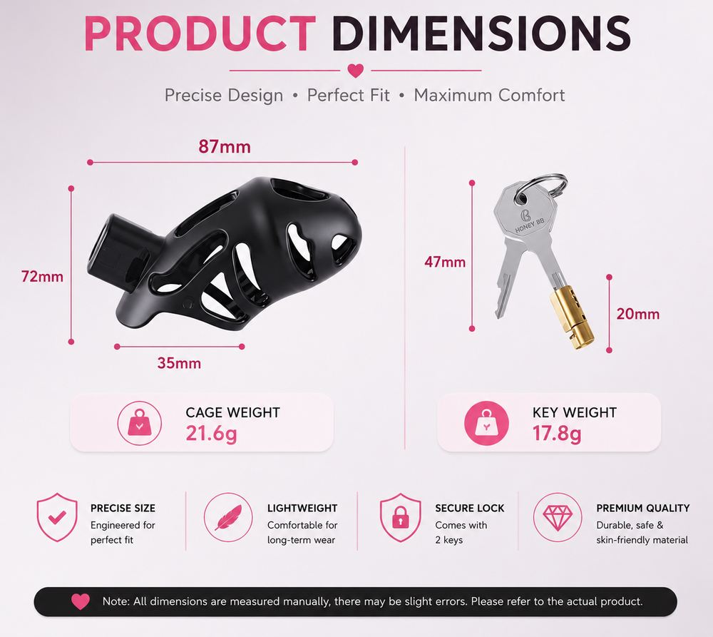 Dragon Chastity Lock & 3 Locking Rings & Key
