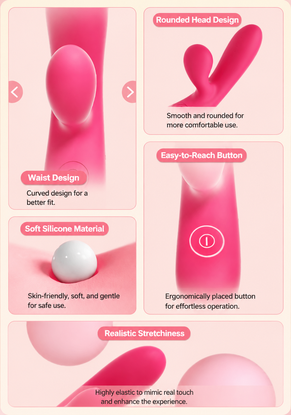 Honey BB liquid silicone vibrator for women, strong vibration, penetrating, soft, erotic sex toy, adult products
