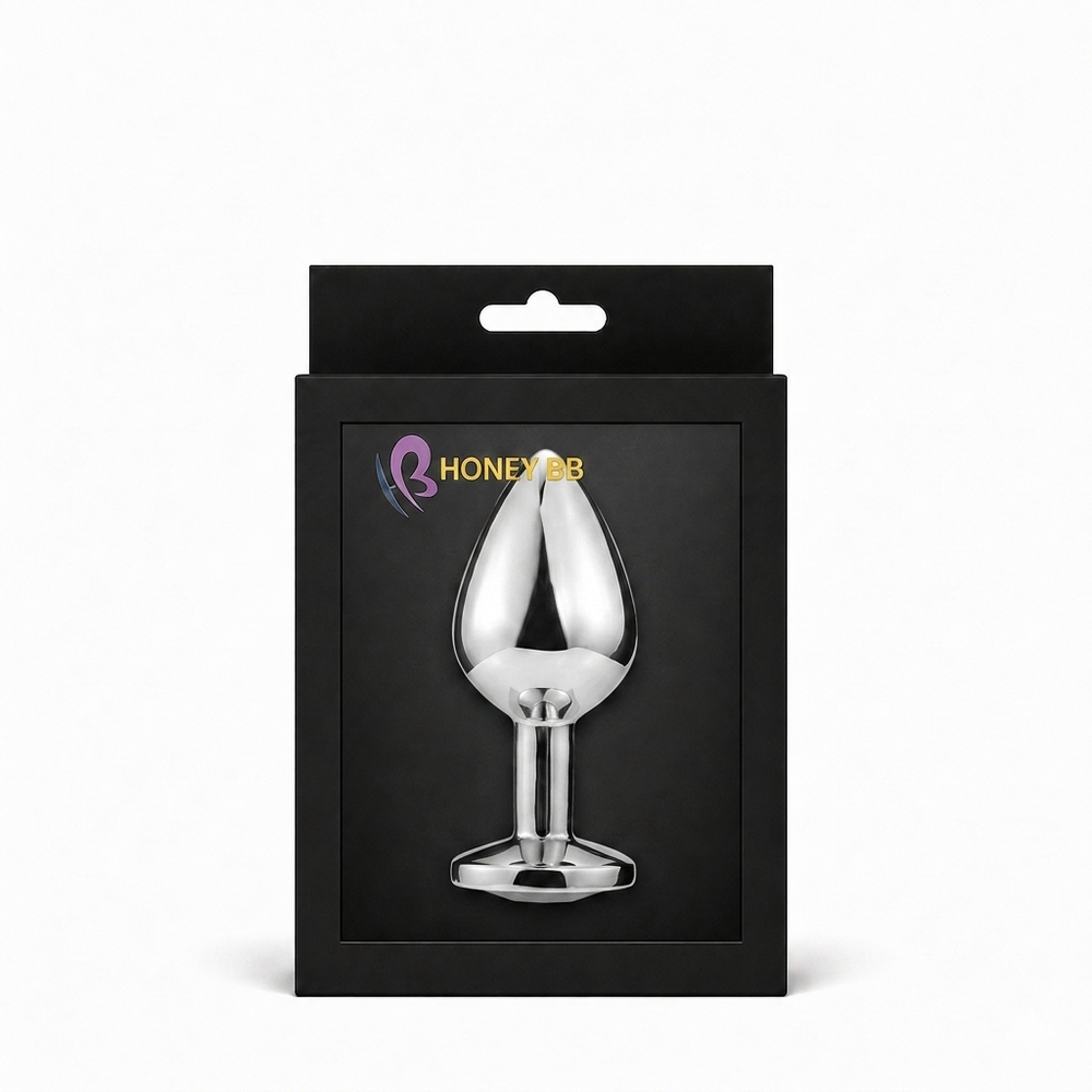 Honey bb LEEHO Metal Mini Anal Plug Butt Crystal Jewelry Anal Sex Toy