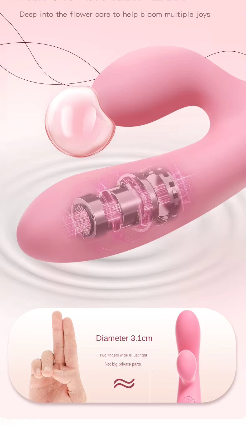 Small and Suitable for Beginners USB Waterproof Silicone 10 Frequency Dual-end Vibration Dildo Wand Clitoris Massage for Woman