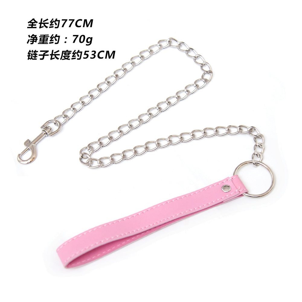 Honey bb Sexy Collar Leash SM Bondage Restraint Props Metal Chain Adult Products Accessories