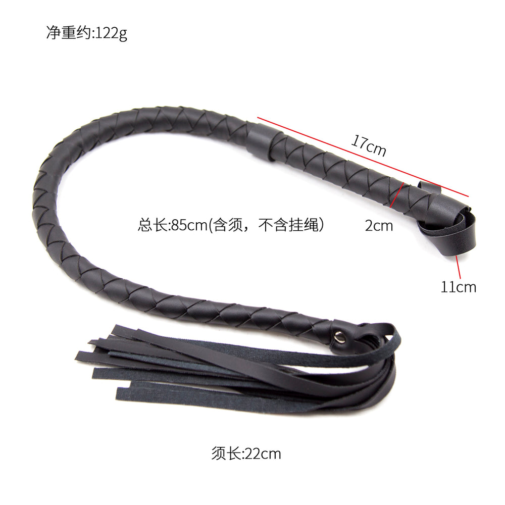 Honey bb Black Long Leather Exotic Whip Horse Whip Spanking Paddle BDSM Sex Toys