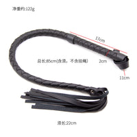 Honey bb Black Long Leather Exotic Whip Horse Whip Spanking Paddle BDSM Sex Toys