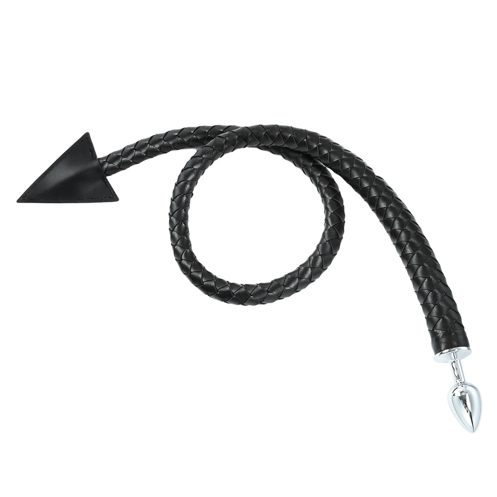 Honey bb Double Ended Triangle Devil Tail Anal Plug Adult Product Anal Whip Black Long Evil Butt Plug