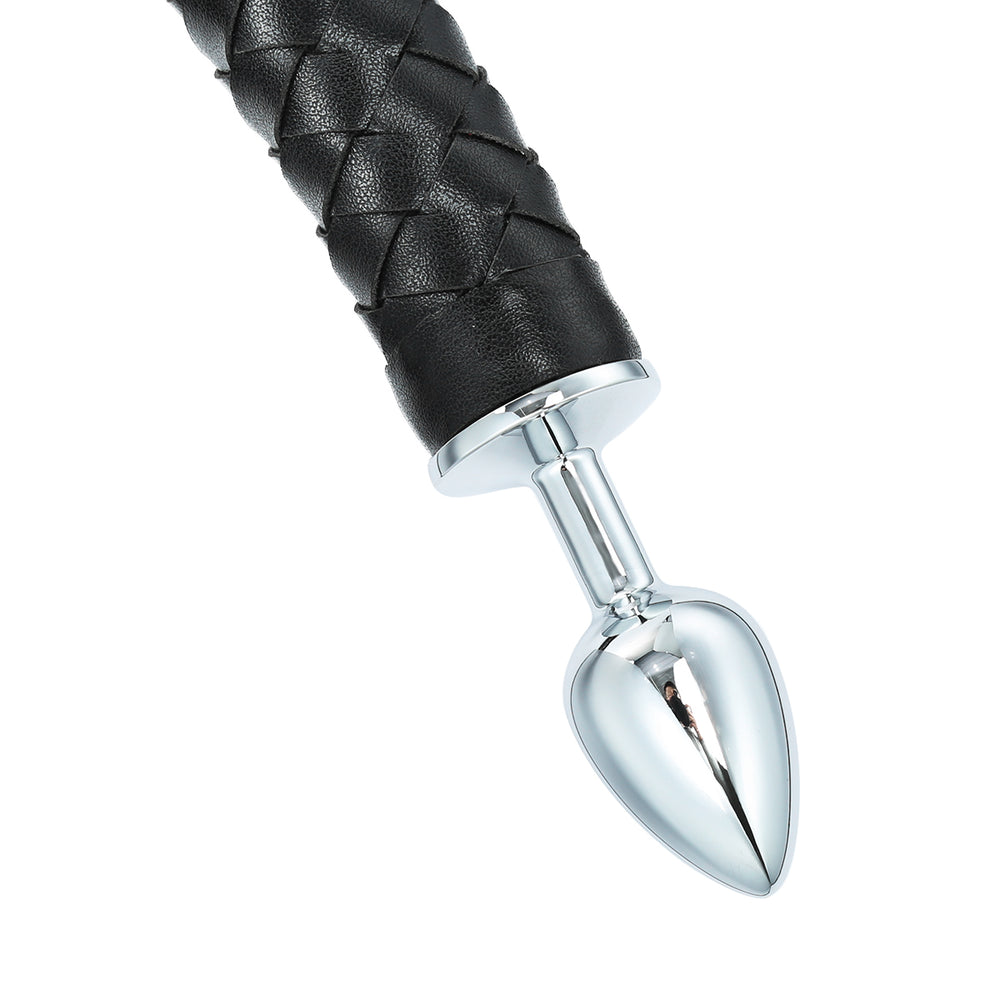 Honey bb Double Ended Triangle Devil Tail Anal Plug Adult Product Anal Whip Black Long Evil Butt Plug