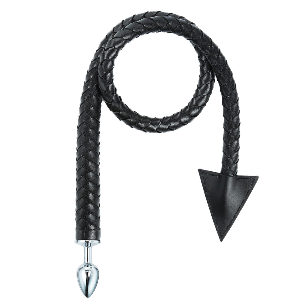 Honey bb Double Ended Triangle Devil Tail Anal Plug Adult Product Anal Whip Black Long Evil Butt Plug